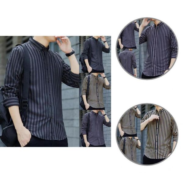 men's casual shirts autumn shirt long sleeve stripe single-breasted quick dry, White;black
men's casual shirts autumn shirt long sleeve stripe single-breasted quick dry, White;black