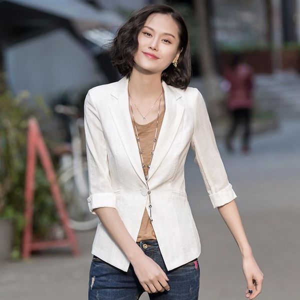 office lady formal fashion women blazers and jackets notched slim solid coat half sleeve blazer feminino women's suits &, White;black
office lady formal fashion women blazers and jackets notched slim solid coat half sleeve blazer feminino women's suits &, White;black