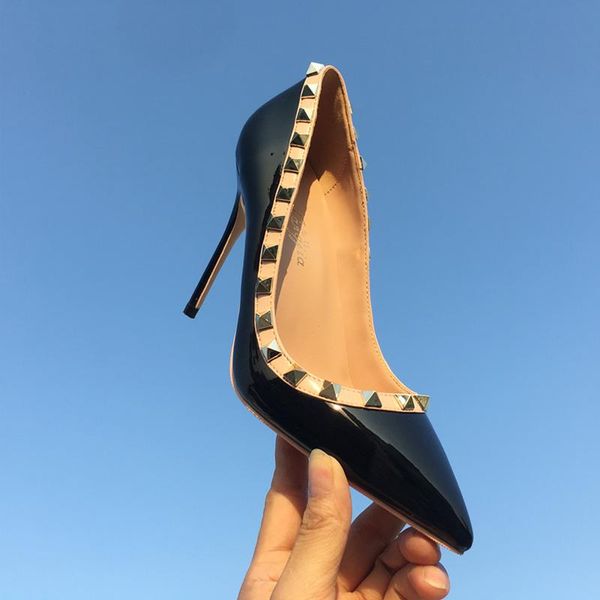 dress shoes lady pumps 2021 spring all match rivet high heels pointed shallow mouth multicolor 8cm women party wedding big si, Black
dress shoes lady pumps 2021 spring all match rivet high heels pointed shallow mouth multicolor 8cm women party wedding big si, Black