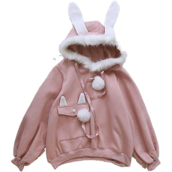 women's hoodies & sweatshirts solid plus velvet warm with ears on hood 2021 winter long sleeve kawaii hooded pullover sweet style for, Black
women's hoodies & sweatshirts solid plus velvet warm with ears on hood 2021 winter long sleeve kawaii hooded pullover sweet style for, Black