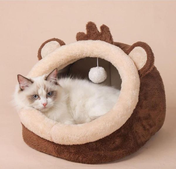 cat bed cave warm puppy house small dog nest soft monkey head shaped pet beds & furniture
cat bed cave warm puppy house small dog nest soft monkey head shaped pet beds & furniture