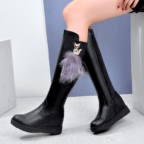 boots womens punk hidden wedge heels fur decor knee high thigh stretchy platform shoes black zipper 2021
boots womens punk hidden wedge heels fur decor knee high thigh stretchy platform shoes black zipper 2021