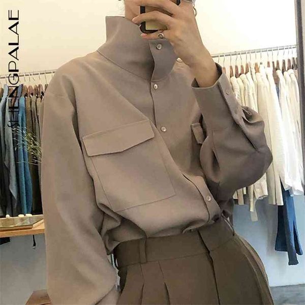 autumn women's fashion office lady blouse lapel single breasted long-sleeved solid color loose shirt 8d717 210427, White
autumn women's fashion office lady blouse lapel single breasted long-sleeved solid color loose shirt 8d717 210427, White