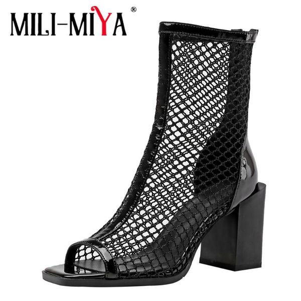 mili-miya ankle zipper breathable cut outs mesh boots sandals square fish mouth women back british style shoes big size 42, Black
mili-miya ankle zipper breathable cut outs mesh boots sandals square fish mouth women back british style shoes big size 42, Black