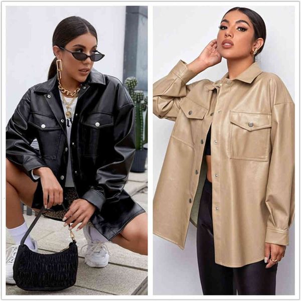 leather jacket high fashion men belt autumn and winter relaxed leisure street long sleeved motorcycle coat female, Black
leather jacket high fashion men belt autumn and winter relaxed leisure street long sleeved motorcycle coat female, Black