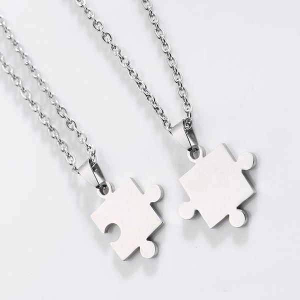 10pcs lucky stainless steel love couple necklace titanium lovers european and american puzzle gift jewelry pendant necklaces, Silver
10pcs lucky stainless steel love couple necklace titanium lovers european and american puzzle gift jewelry pendant necklaces, Silver