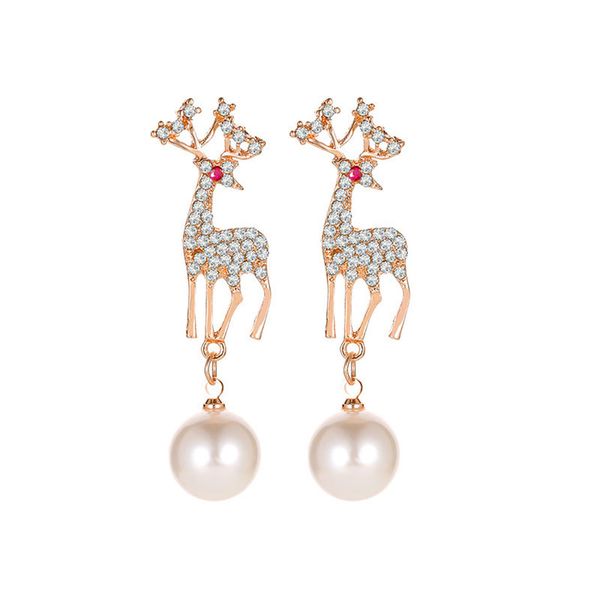 christmas elk diamond earrings temperament korean cute little animals pearl earring ear clip adjustable deer earrings, Golden;silver
christmas elk diamond earrings temperament korean cute little animals pearl earring ear clip adjustable deer earrings, Golden;silver
