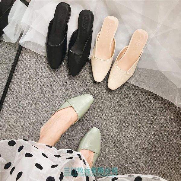 slippers slipper women's outer wear 2021 summer style korean version of the head semi-slipper low chunky heel students lazy mules sho, Black
slippers slipper women's outer wear 2021 summer style korean version of the head semi-slipper low chunky heel students lazy mules sho, Black