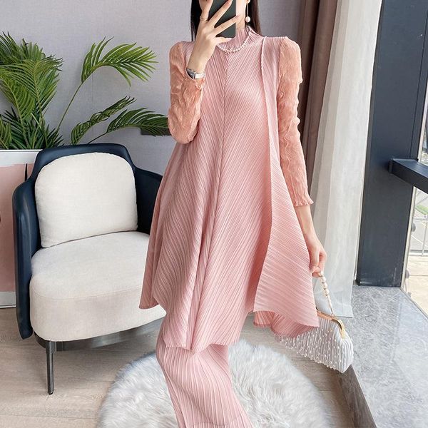 women's two piece pants 2021 autumn suit miyak fold fashionable plus size slim three-quarter sleeve dress + nine-point two-piece, White
women's two piece pants 2021 autumn suit miyak fold fashionable plus size slim three-quarter sleeve dress + nine-point two-piece, White