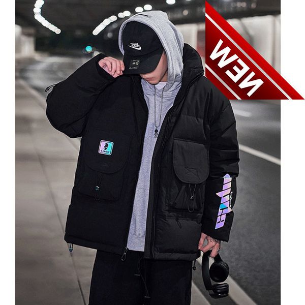 winter white duck down jacket men brand printing thick short coats hip hop casual stand collar pocket warm puffer jackets, Black
winter white duck down jacket men brand printing thick short coats hip hop casual stand collar pocket warm puffer jackets, Black