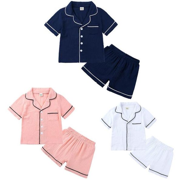 summer new baby boys girls sleevewear casual short sleeve cotton thin style button + shorts clothing soft pajama set kids, White
summer new baby boys girls sleevewear casual short sleeve cotton thin style button + shorts clothing soft pajama set kids, White
