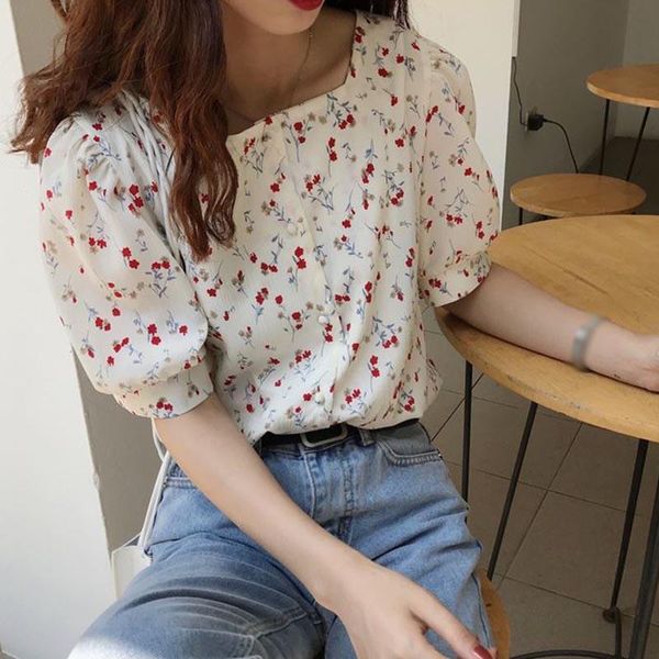 japanese sweet floral tshirt women all match square neck short sleeve lady summer casual tee shirt women's t-shirt, White
japanese sweet floral tshirt women all match square neck short sleeve lady summer casual tee shirt women's t-shirt, White
