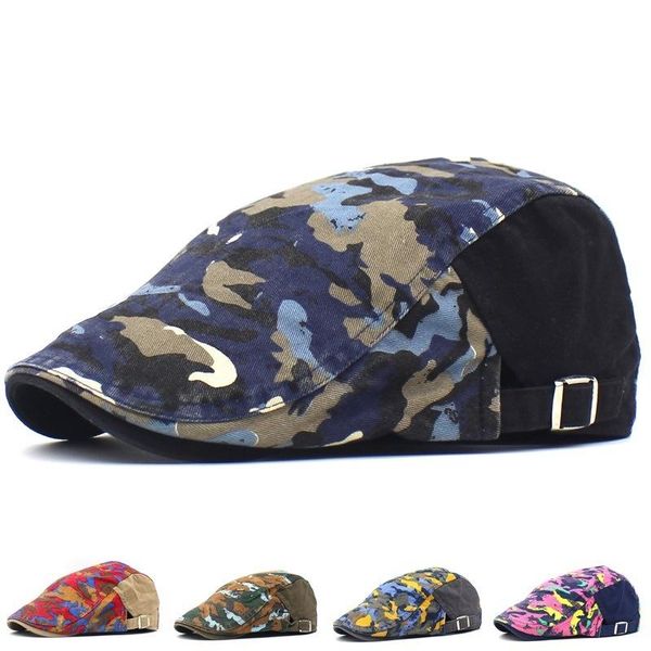 berets men women scrawl camouflage duckbill beret cap hollow breathable cotton adjustable cabbie sboy driving hunting flat hat, Blue;gray
berets men women scrawl camouflage duckbill beret cap hollow breathable cotton adjustable cabbie sboy driving hunting flat hat, Blue;gray