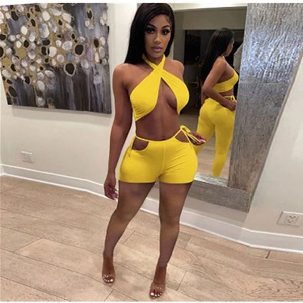 women tracksuits halter hanging neck solid color lace two piece summer casual off shoulder short sportswear, Gray
women tracksuits halter hanging neck solid color lace two piece summer casual off shoulder short sportswear, Gray