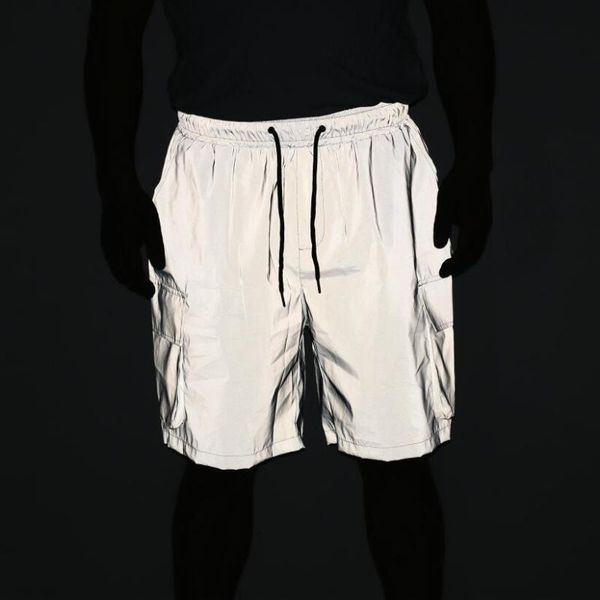men summer multi pockets reflective cargo shorts casual board man elastic waist hip hop loose short pants men's, White;black
men summer multi pockets reflective cargo shorts casual board man elastic waist hip hop loose short pants men's, White;black