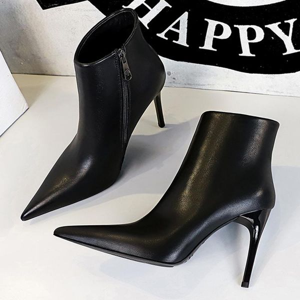 boots shoes leather women high-heeled keep warm winter pointed toe stiletto high heels ankle, Black
boots shoes leather women high-heeled keep warm winter pointed toe stiletto high heels ankle, Black