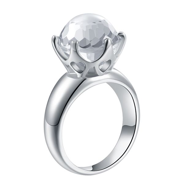 queen ball crystal rings jewelry white stone profersional jewellery factory supplier women's ring, Silver
queen ball crystal rings jewelry white stone profersional jewellery factory supplier women's ring, Silver