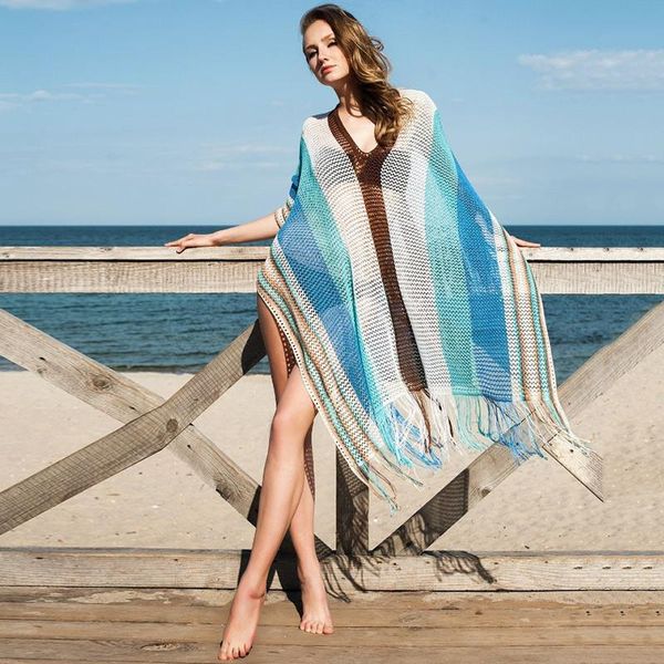 women's swimwear 2021 hollow knitted bikini cover ups rainbow women beach dress tunic crochet plus size swimsuit up wear tassel, White;black
women's swimwear 2021 hollow knitted bikini cover ups rainbow women beach dress tunic crochet plus size swimsuit up wear tassel, White;black