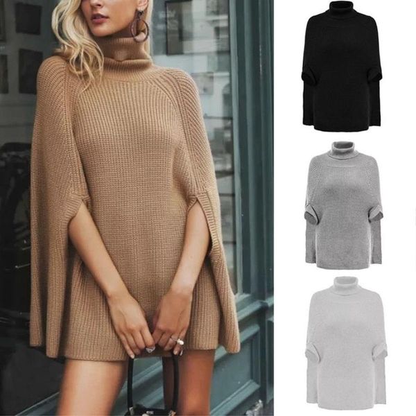 women's sweaters cloak knitted turtle neck british style pullover shawl coat mature charm ladies success sweater autumn winter fashion, White;black
women's sweaters cloak knitted turtle neck british style pullover shawl coat mature charm ladies success sweater autumn winter fashion, White;black