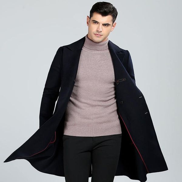 men's wool & blends youth casual woolen coat men trench coats middle length overcoat mens cashmere casaco masculino inverno suits engla, Black
men's wool & blends youth casual woolen coat men trench coats middle length overcoat mens cashmere casaco masculino inverno suits engla, Black