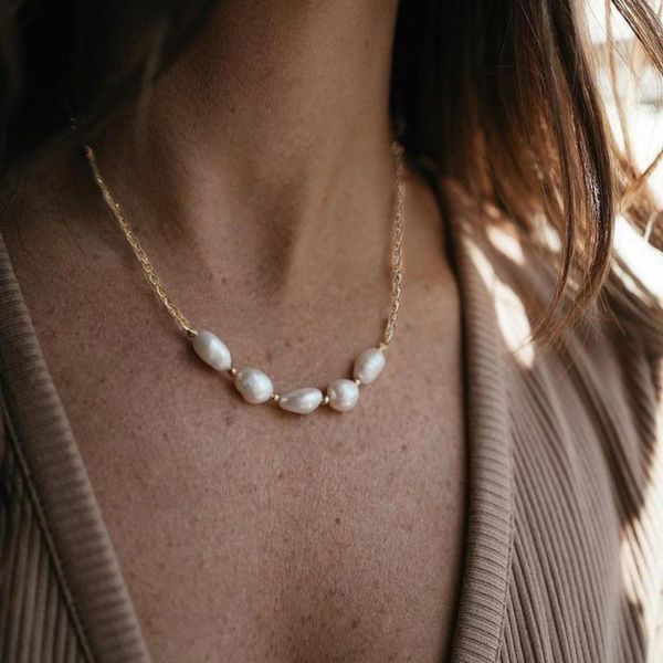 chains elegant big white freshwater pearl necklace for women gold stainless steel chain kpop girls handmade vintage wedding jewelry, Silver
chains elegant big white freshwater pearl necklace for women gold stainless steel chain kpop girls handmade vintage wedding jewelry, Silver
