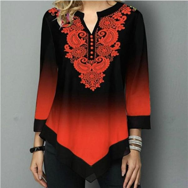vintage print women blouse shirt long sleeve v-neck shirts casual female gradient hem blouses ladies plus size blusa women's &, White
vintage print women blouse shirt long sleeve v-neck shirts casual female gradient hem blouses ladies plus size blusa women's &, White