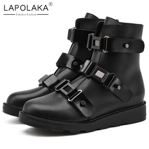 boots lapolaka fashion women's ins cool worker boot platform wedge high heels england style spring autumn short, Black
boots lapolaka fashion women's ins cool worker boot platform wedge high heels england style spring autumn short, Black