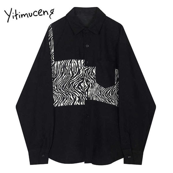 yitimuceng patchwork button blouse women shirts spring fashion korean long sleeve stand collar street style casual 210601, White
yitimuceng patchwork button blouse women shirts spring fashion korean long sleeve stand collar street style casual 210601, White