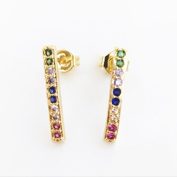 stud rainbow earrings for women rectangle 24k gold arcoiris cubic zircon small square brincos pequenos, Golden;silver
stud rainbow earrings for women rectangle 24k gold arcoiris cubic zircon small square brincos pequenos, Golden;silver
