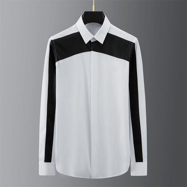 brand splicing shirts fashion long sleeve casual shirt slim fit business formal dress shirts social party tuxedo men clothing 210527, White;black
brand splicing shirts fashion long sleeve casual shirt slim fit business formal dress shirts social party tuxedo men clothing 210527, White;black
