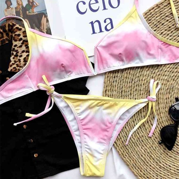 biquinis feminino 2021 swimwear bikinis gradient print micro thong v-shaped push up swimsuit women bikini setby air
biquinis feminino 2021 swimwear bikinis gradient print micro thong v-shaped push up swimsuit women bikini setby air