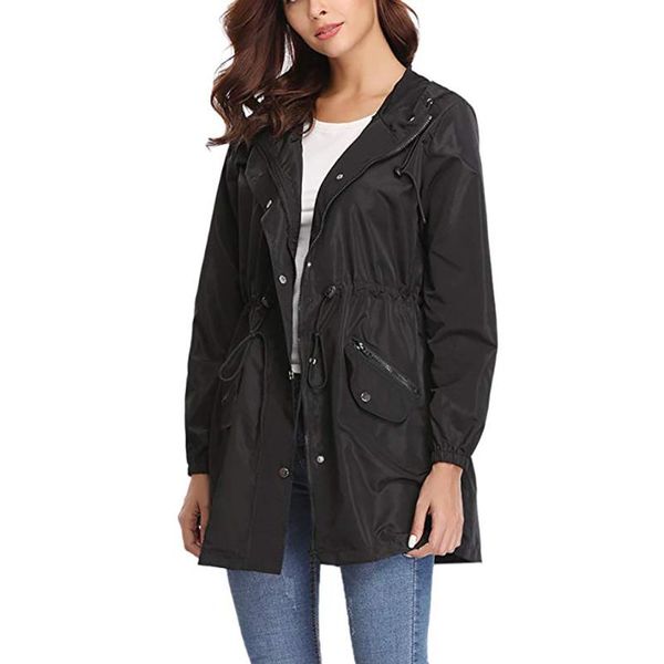 women's wool & blends 2021 autumn and winter selling mid-length womens solid color long sleeves rainproof clothes hooded cardigan, Black
women's wool & blends 2021 autumn and winter selling mid-length womens solid color long sleeves rainproof clothes hooded cardigan, Black