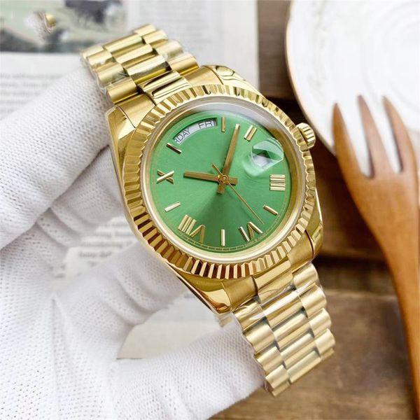 fashion watch 41mm mens watches automatic mechanical movement green dial stainless steel sapphire crystal business wristwatch, Slivery;brown
fashion watch 41mm mens watches automatic mechanical movement green dial stainless steel sapphire crystal business wristwatch, Slivery;brown