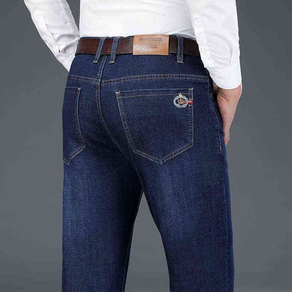 men's jeans busins 2021 autumn straight jeans slim fit high waist men's pants, Blue
men's jeans busins 2021 autumn straight jeans slim fit high waist men's pants, Blue