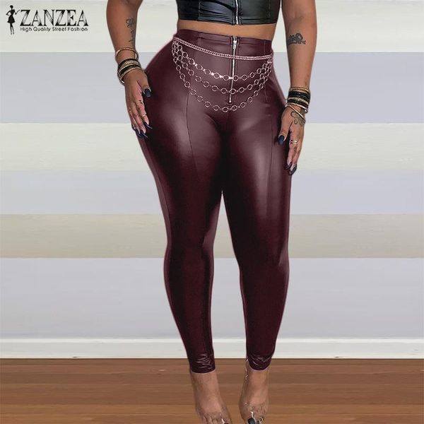 women's pants & capris 2021 fashion pu leather zanzea solid slim pencil women high waist zip up long trousers female leggings pantalon, Black;white
women's pants & capris 2021 fashion pu leather zanzea solid slim pencil women high waist zip up long trousers female leggings pantalon, Black;white