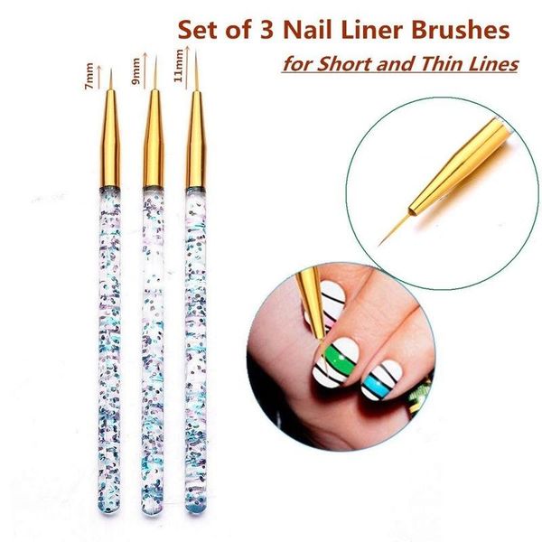 pcs nail liner brush acrylic uv gel art glitter painting manicure brushes crystal handle flower pens nails set tool, Yellow
pcs nail liner brush acrylic uv gel art glitter painting manicure brushes crystal handle flower pens nails set tool, Yellow