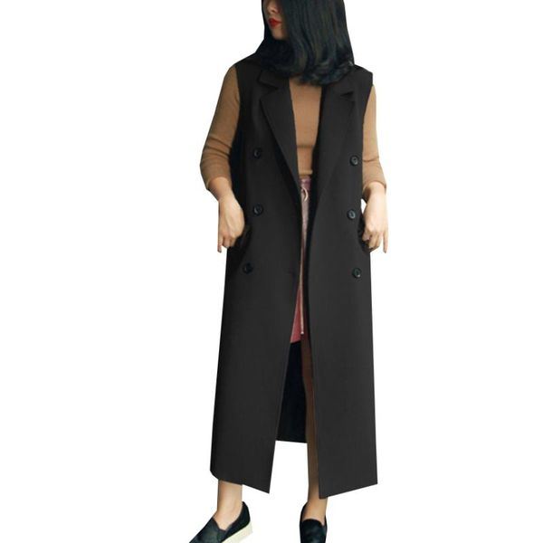 women's vests fashion sleeveless blazer vest spring autumn women long black coat slim plus size waistcoat jacket female outwear ab517, Black;white
women's vests fashion sleeveless blazer vest spring autumn women long black coat slim plus size waistcoat jacket female outwear ab517, Black;white