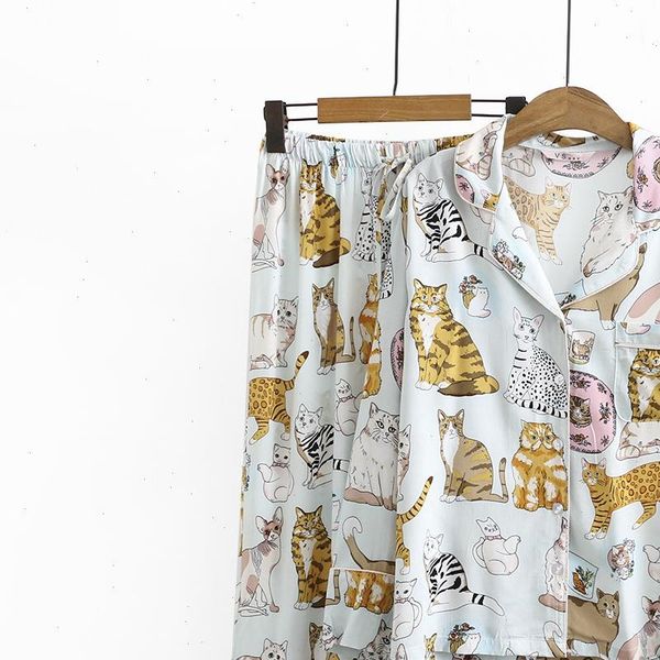 pajamas autumn cute cat women sleepwear home clothes cotton silk loose and comfortable ladies pijamas animal print set, Black;red
pajamas autumn cute cat women sleepwear home clothes cotton silk loose and comfortable ladies pijamas animal print set, Black;red