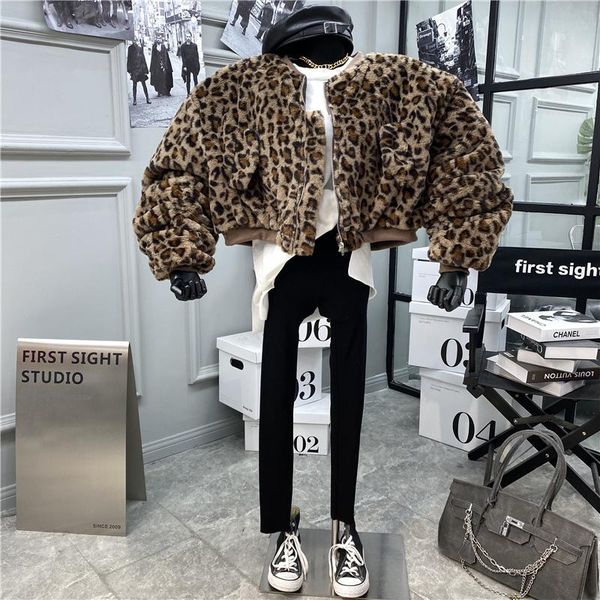 women's jackets 2021 fashion casual clothing retro leopard print long-sleeved jacket loose thick zipper plush all-match, Black;brown
women's jackets 2021 fashion casual clothing retro leopard print long-sleeved jacket loose thick zipper plush all-match, Black;brown