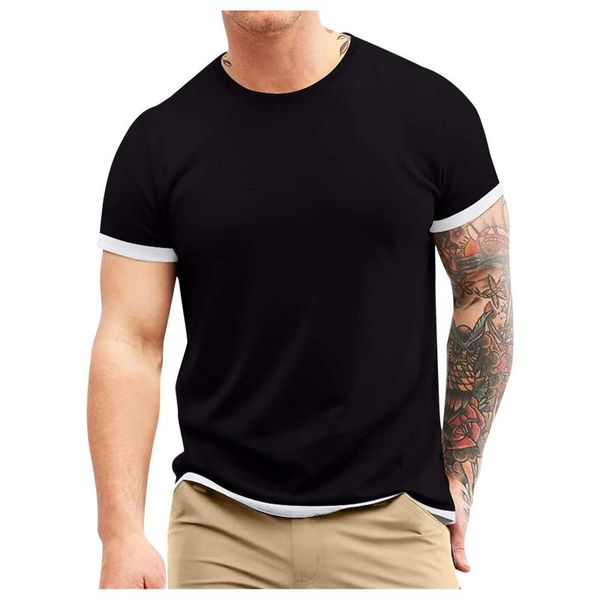 25#men's t-shirt cotton casual solid short sleeve fake two piece shirts o-neck tee summer plus size t-shirts for men men's, White;black
25#men's t-shirt cotton casual solid short sleeve fake two piece shirts o-neck tee summer plus size t-shirts for men men's, White;black