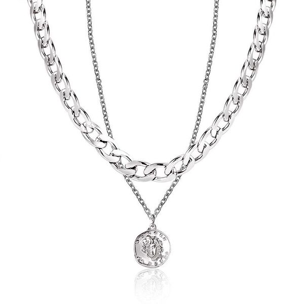 vintage punk multi-layer coin chain choker necklace for women silver color fashion portrait chunky necklaces party jewelry chains
vintage punk multi-layer coin chain choker necklace for women silver color fashion portrait chunky necklaces party jewelry chains