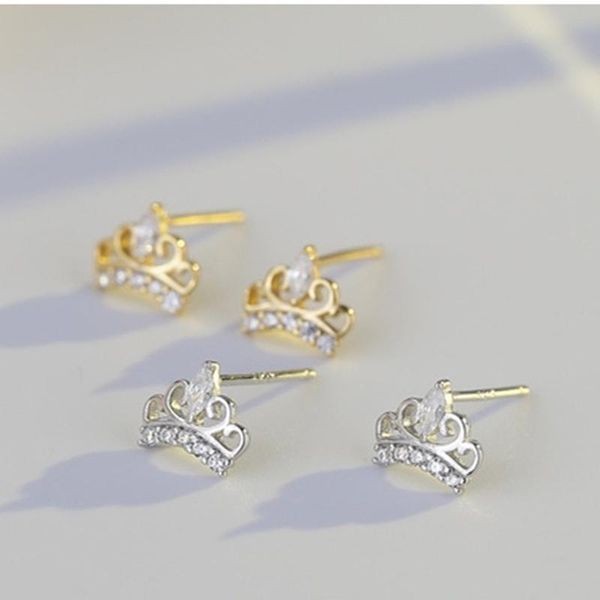 stud cute small 925 sterling silver earrings for women exquisite micro zirconia crown earring simple fashion jewelry, Golden;silver
stud cute small 925 sterling silver earrings for women exquisite micro zirconia crown earring simple fashion jewelry, Golden;silver