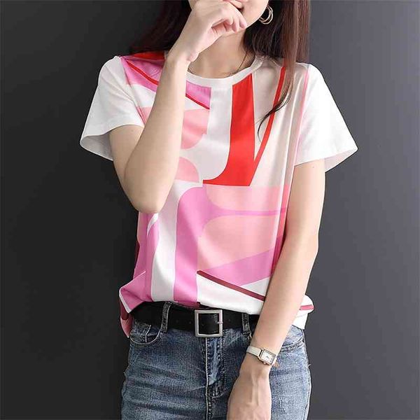 women's t-shirt fashion print cotton t shirt woman elegant straight short sleeve o-neck thin white summer clothes for women i
women's t-shirt fashion print cotton t shirt woman elegant straight short sleeve o-neck thin white summer clothes for women i