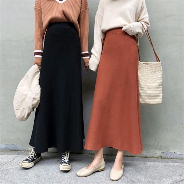 mazefeng 2021 women autumn winter knitted vintage midi a-line skirts mid-calf empire korean style elegant fashion skirt, Black
mazefeng 2021 women autumn winter knitted vintage midi a-line skirts mid-calf empire korean style elegant fashion skirt, Black
