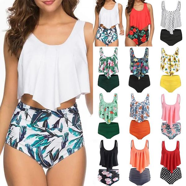 one-piece suits swimwear ruffles women two piece sets printed beachwear high waist bikini set bottoms push up tankini swimsuits
one-piece suits swimwear ruffles women two piece sets printed beachwear high waist bikini set bottoms push up tankini swimsuits