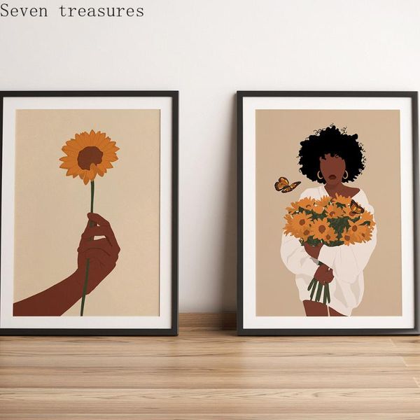 paintings abstract boho black woman flower lover nordic poster and print wall artfor living canvas painting girl pictures room decor
paintings abstract boho black woman flower lover nordic poster and print wall artfor living canvas painting girl pictures room decor