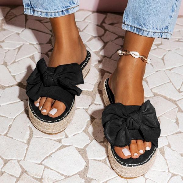 women bowknot sandals 2021 summer casual beach muffin slip on platform ladies party peep toe female outdoor slippers, Black
women bowknot sandals 2021 summer casual beach muffin slip on platform ladies party peep toe female outdoor slippers, Black