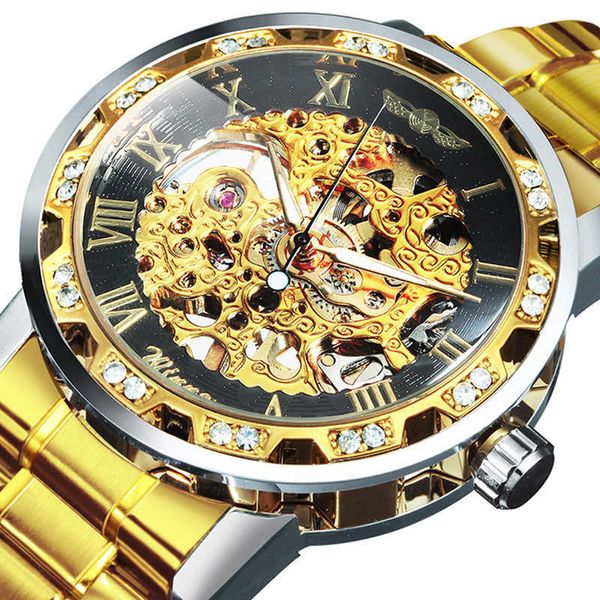 winner transparent diamond mechanical watch skeleton wrist for men brand luxury es male royal gift 210728, Slivery;brown
winner transparent diamond mechanical watch skeleton wrist for men brand luxury es male royal gift 210728, Slivery;brown