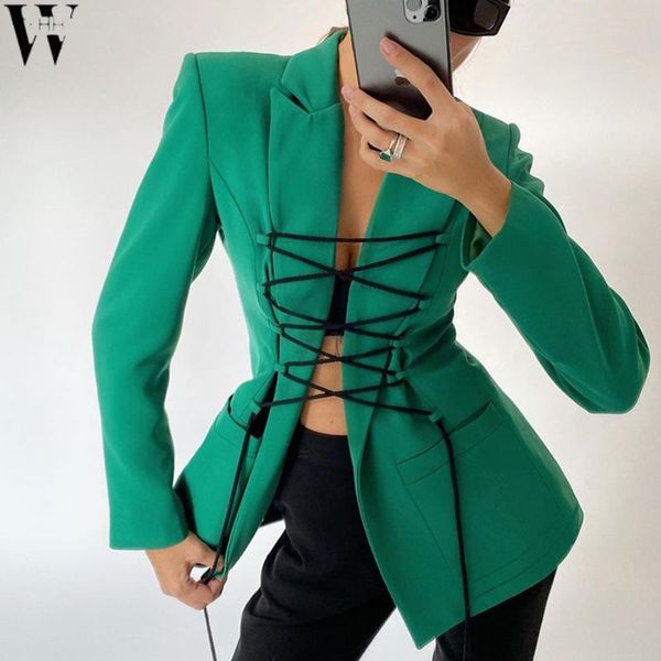 women's suits & blazers wyhhcj winter blazer for jacket 2021 streetstyle autumn long sleeve cardigan lace up suit coat lady solid casua, White;black
women's suits & blazers wyhhcj winter blazer for jacket 2021 streetstyle autumn long sleeve cardigan lace up suit coat lady solid casua, White;black