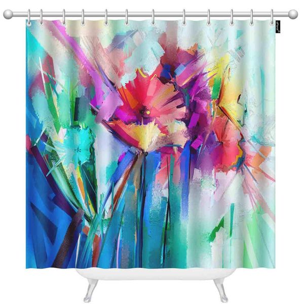 semi- abstract image of flowers shower curtainheavy weighted yellow and red with blue color polyester stall curtains with hooks
semi- abstract image of flowers shower curtainheavy weighted yellow and red with blue color polyester stall curtains with hooks